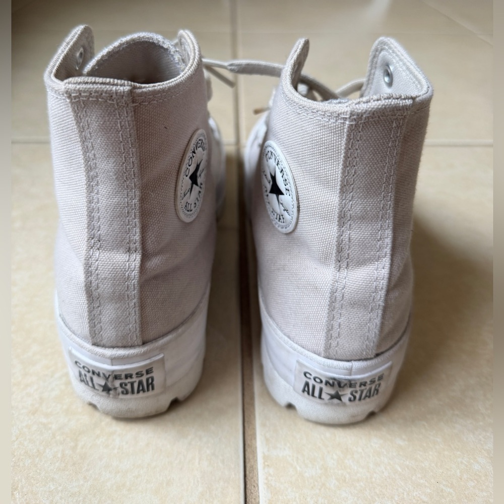 Converse Chuck Taylor All Star Move Tan Canvas Platform HT Sneakers Size W-6 - Picture 8 of 14